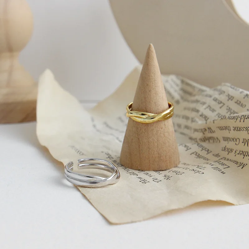 Женское Открытое кольцо из серебра 925 пробы регулируемое | Украшения и аксессуары