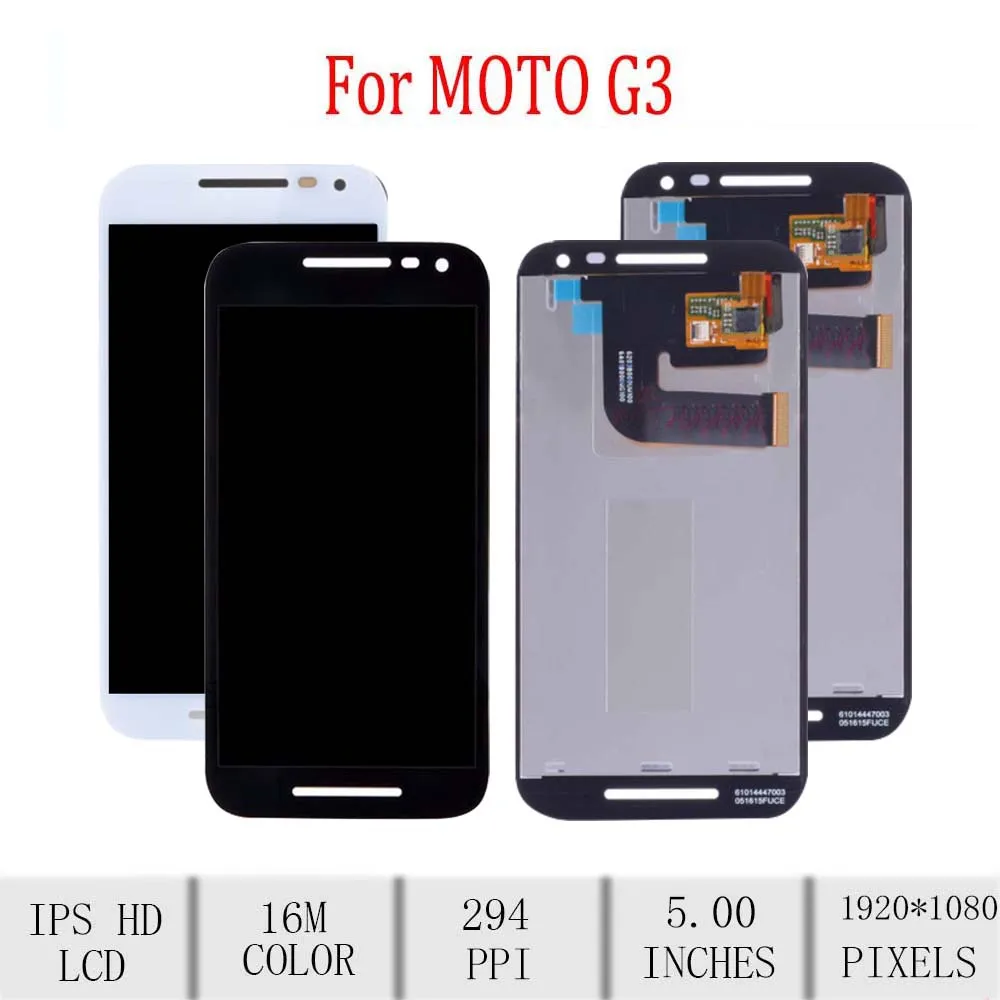5.0&quotOriginal For Motorola Moto G3 LCD Display Touch Screen Digitizer MOTO 3ed XT1540 XT1541 XT1543 XT1544 XT1550# | Мобильные