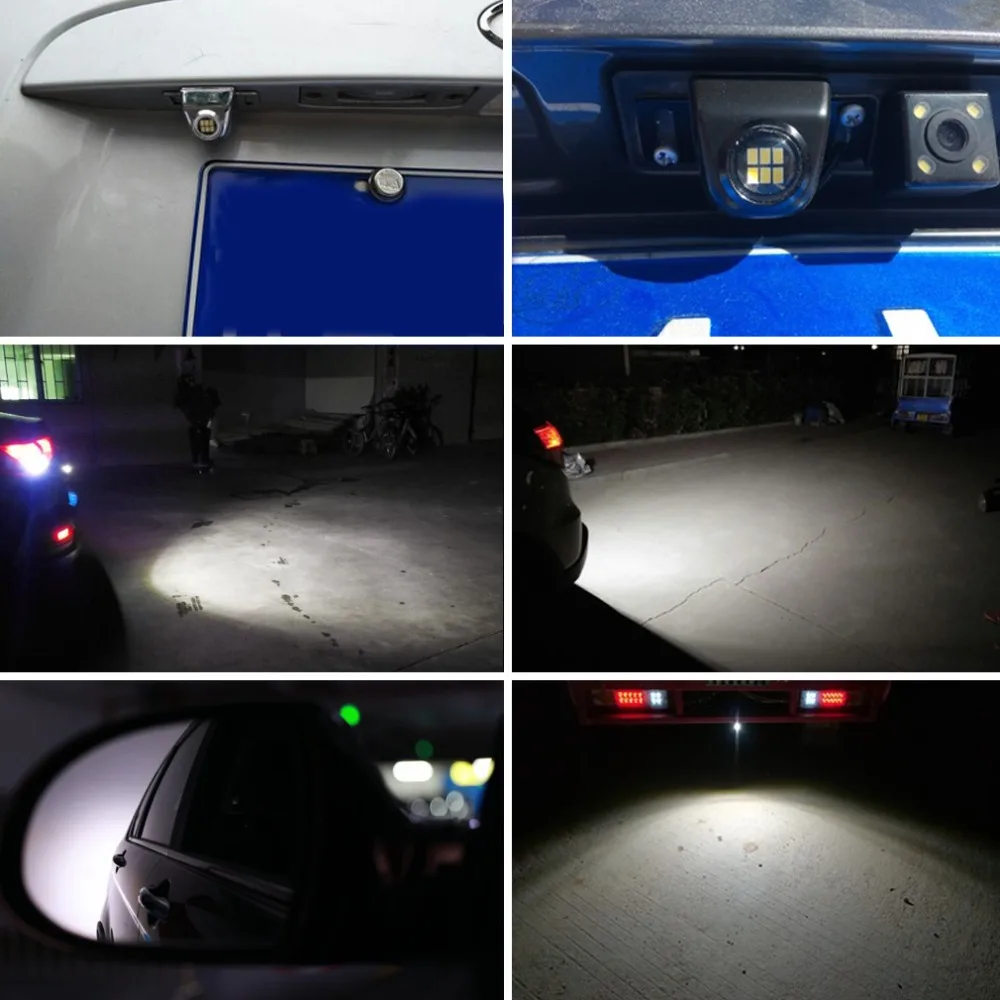 

Universal Car Reverse light Canbus External Backup Motorcycle LED Auxiliary Bulb Parking Tail Turn Signal Light 6000K White Auto