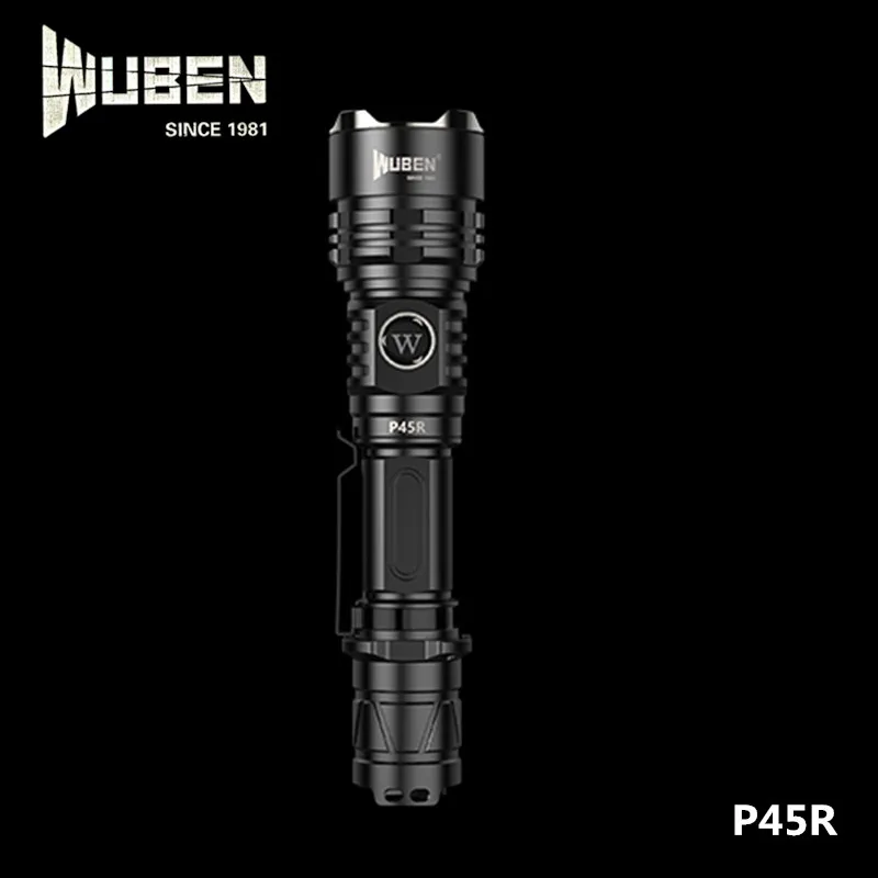 Wuben P45R Cree XHP35 светодиодная USB Зарядка 18650 тактический фонарик Micro Перезаряжаемый