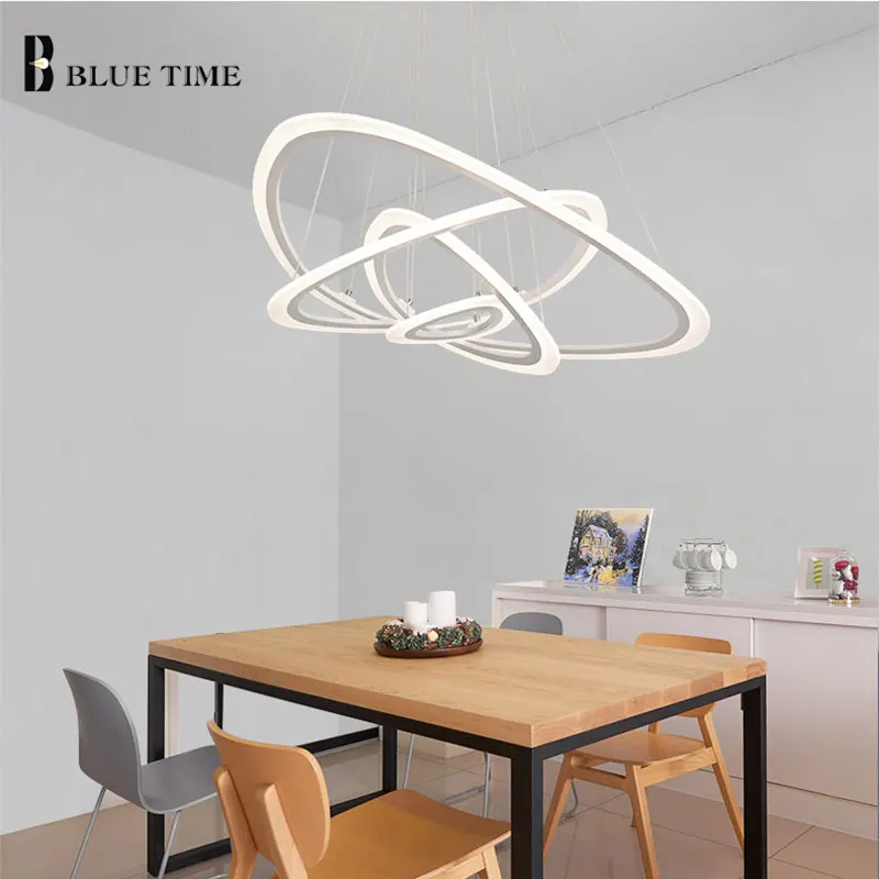 Кофейная черная белая рамка современные светодиодные подвесные светильники для