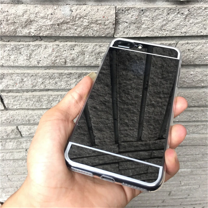 Силиконовый зеркальный чехол для телефона iPhone 6 s 6S iPhone XS Max X 10 XR iPhone 8 7Plus 5 5S 5SE 6plus 6splus 7plus 8plus