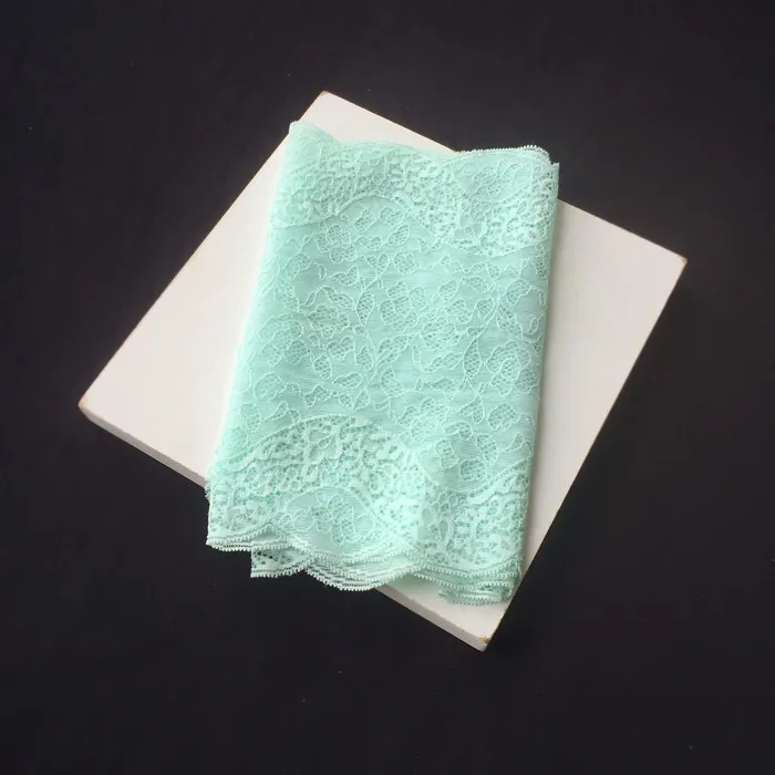 2M/lot 18cm wide light green/mint green stretch embroidery lace toy doll trim accessories clothing skirt decoration Z1465 | Дом и сад