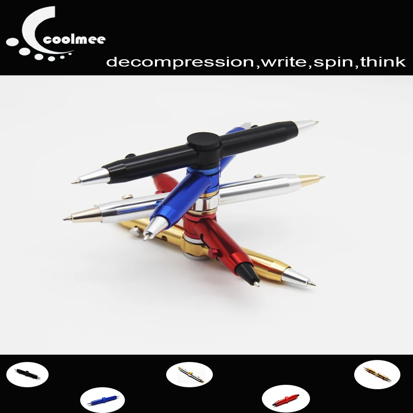 Coolmee ручки для школы новинка Непоседа счетчик анти-стресс шариковая ручка 2 в 1