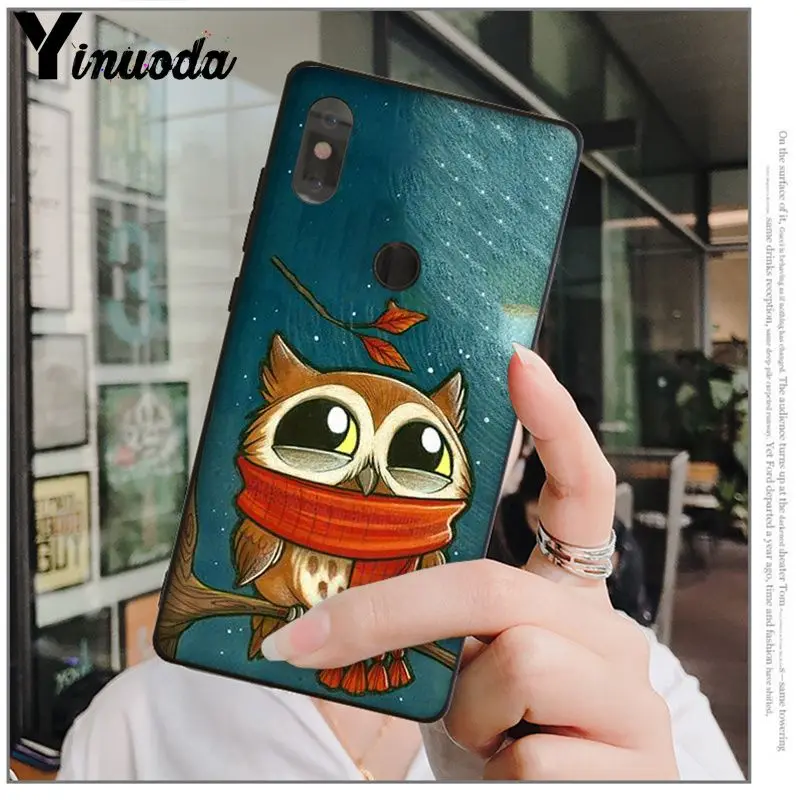 Yinuoda мультяшный милый чехол для телефона с изображением совы для Xiaomi mi 6 8 SE Note 3 mi Note 3 mi x 2 2s Res mi 5 Coque Shell