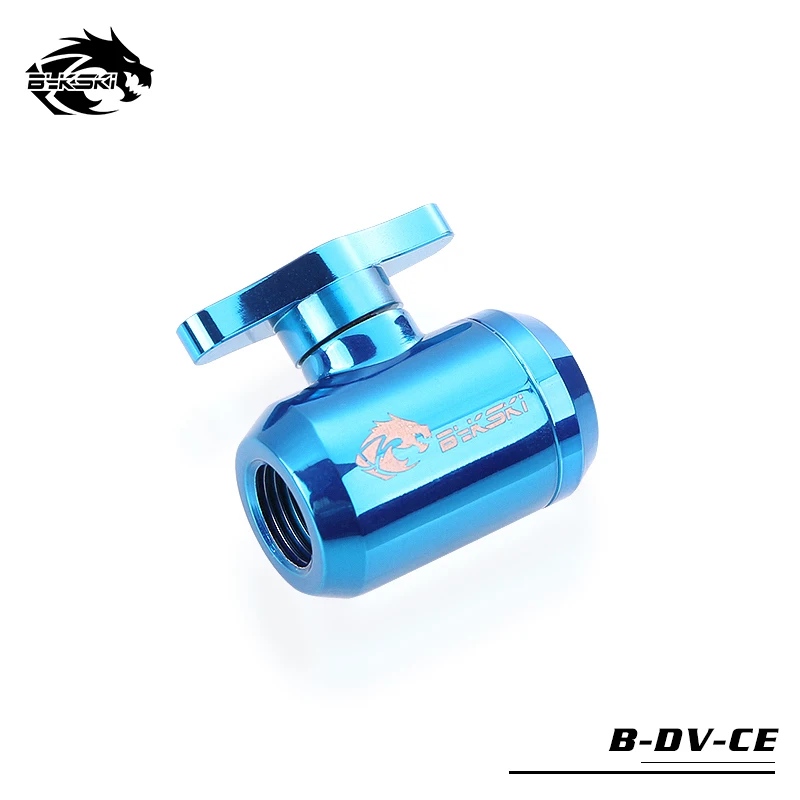 full blue BYKSKI водяной клапан переключатель двойной внутренний G1/4 резьба двойная Женская пластиковая ручка система кулера для воды Компьютерные аксессуары фитинг - Цвет лезвия: full blue