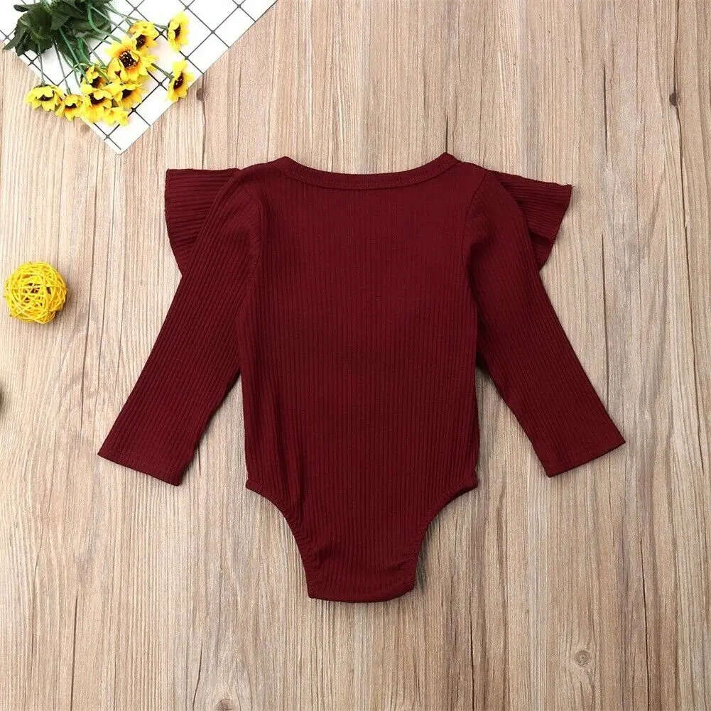 Комбинезон для новорожденных с длинным рукавом и оборками | Мать ребенок