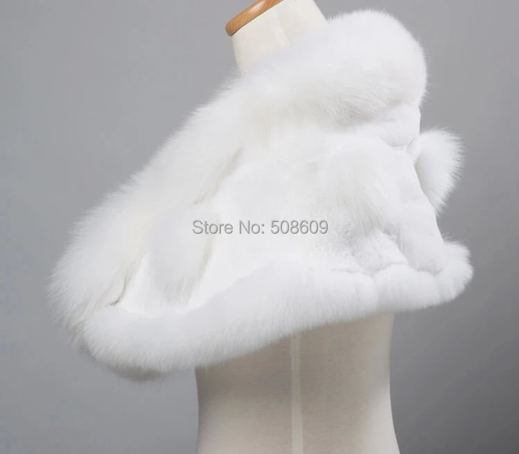 Jancoco Max S1031 новые модные женские пончо из натурального Лисьего меха и меха кролика рекс модная шаль для невесты