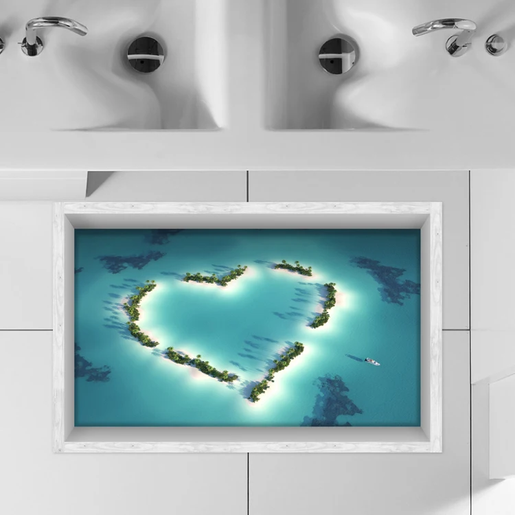 Ванная комната земля 3D наклейки туалет Водонепроницаемая живопись отель спальня