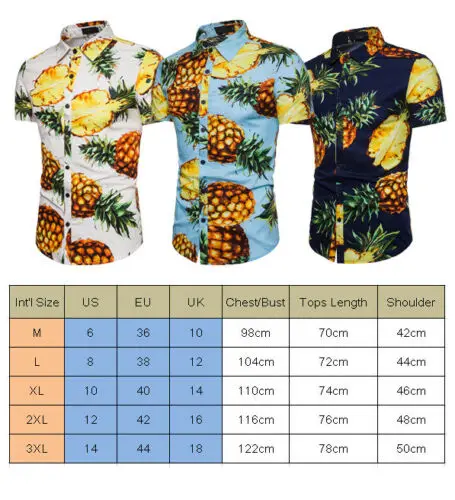 Men's Hawaiian Casual Button Down Shirt Short Sleeve 3d Printed Flower Tropical Beach Holiday Aloha | Мужская одежда