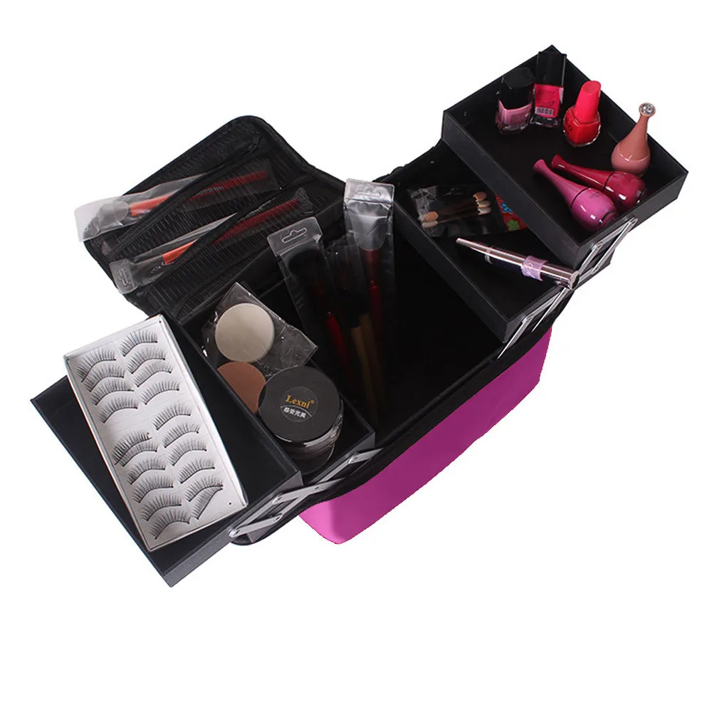 Женские Профессиональные сумки для макияжа тканевые косметические коробки