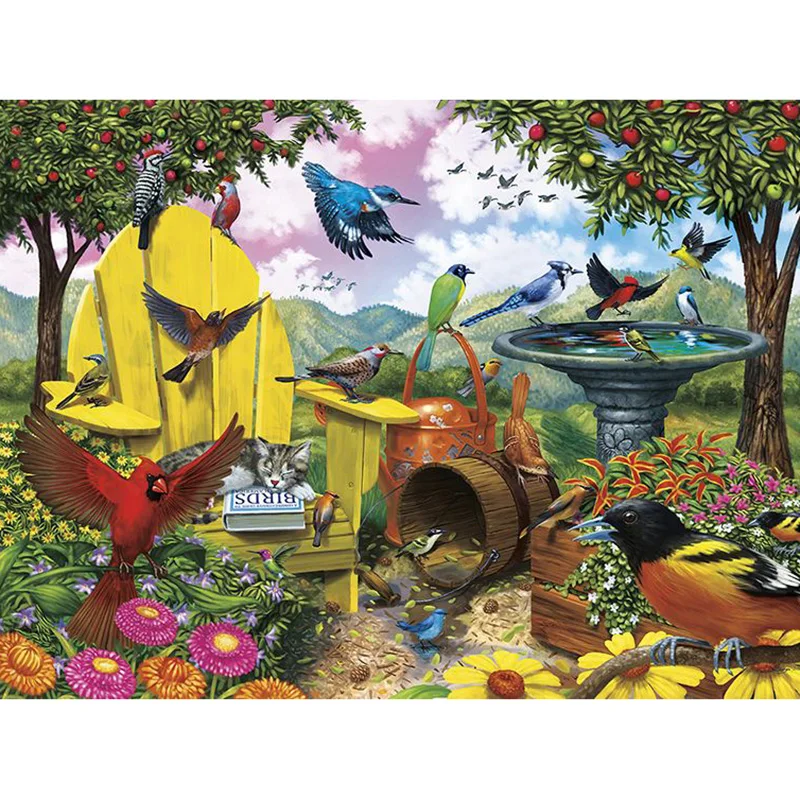 Алмазные вышитые птицы в лесу алмазные мозаики с полными квадратными/круглыми