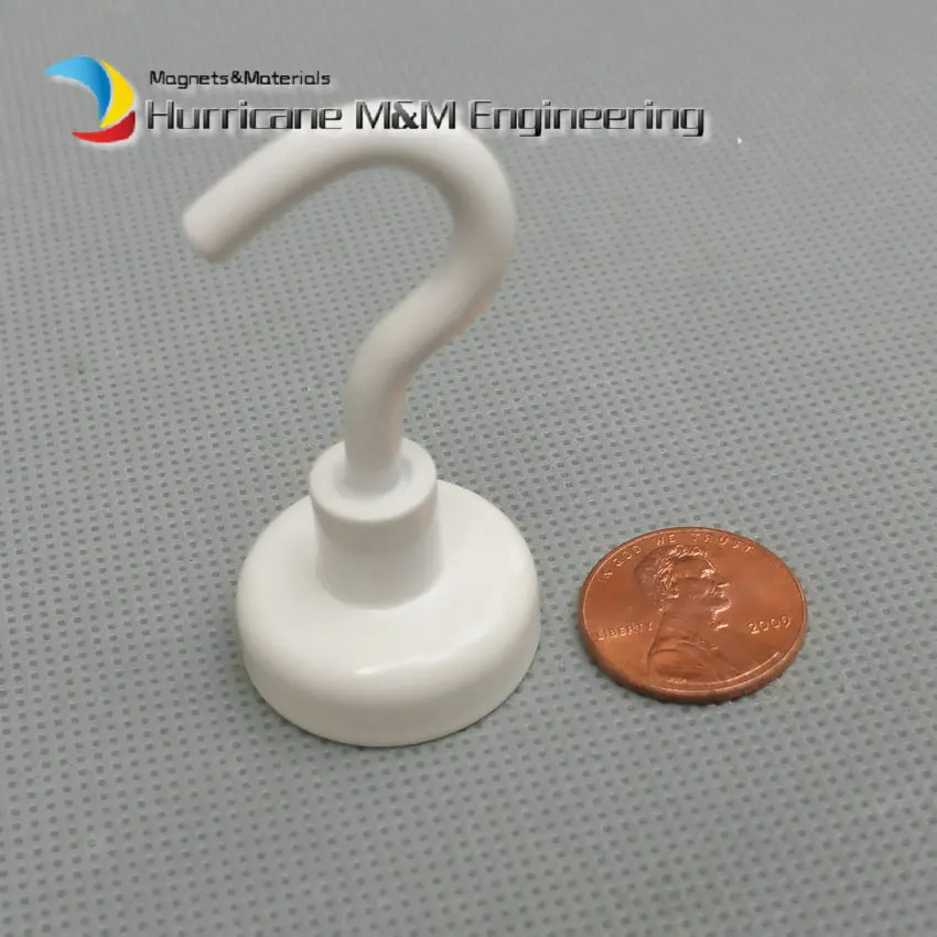 

10pcs 20kg Pulling Lifting Magnet Dia. 25mm Colorful Magnetic Pots with Hook Mounting Magnet Neodymium Permanent Magnets
