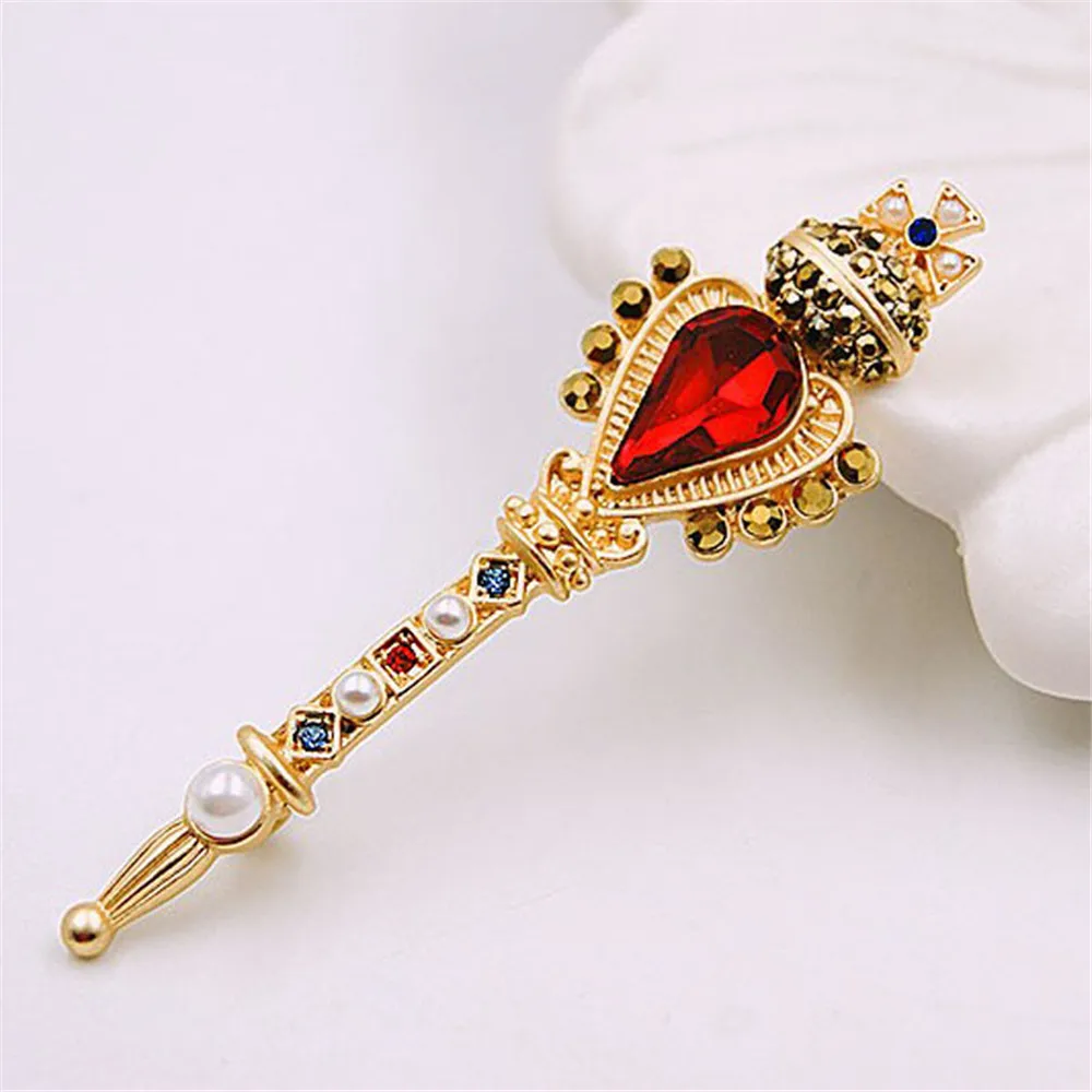 Модные волшебная палочка инкрустированные с полу драгоценные каменные крест