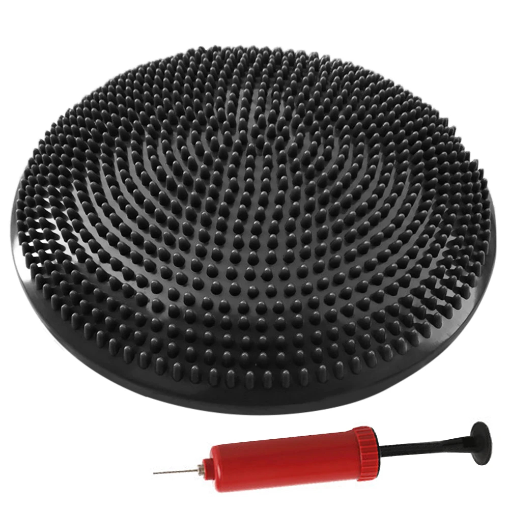 Black 33 см Yoga Balance Disc домашний балансировочный диск надувная балансировочная Подушка мячи для йоги портативная Массажная подушка - Цвет: Black