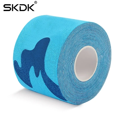 CamouflageSky-5cm SKDK тренажерный зал фитнес Бинт Эластичный кинезиологические ленты Спортивное восстановление спортивный наколенник безопасность мышц боли наколенники Поддержка - Цвет: CamouflageSky-5cm