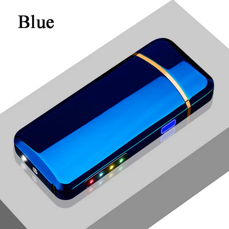 Плазменная Зажигалка Электронная зажигалка Прикуриватель для курения Usb зарядка двойная дуга фонарик наружные аксессуары для сигарет