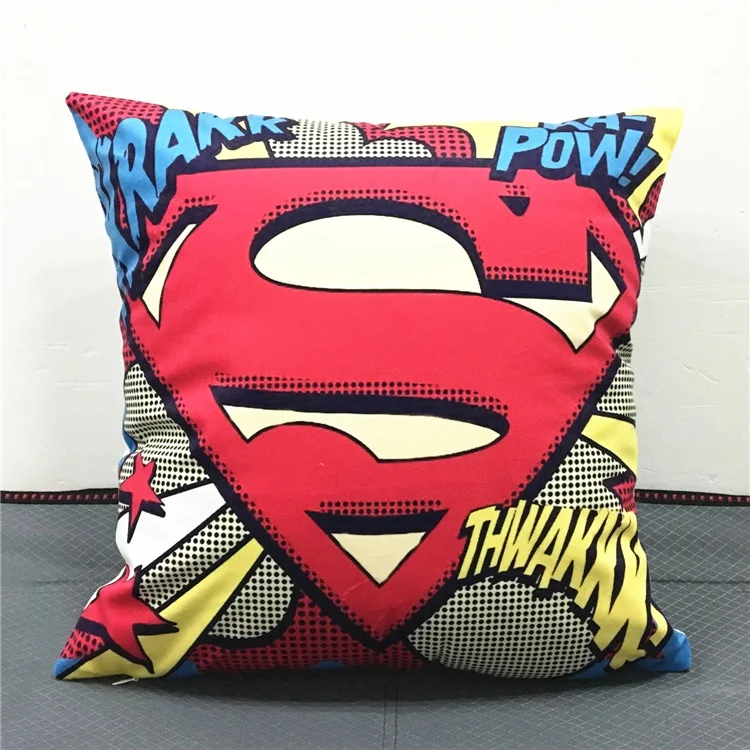 Цветные граффити рок-н-ролл стильные чехлы на подушки буквы POP WOW POW BANG принт Супермена наволочка с красными губами - Цвет: C