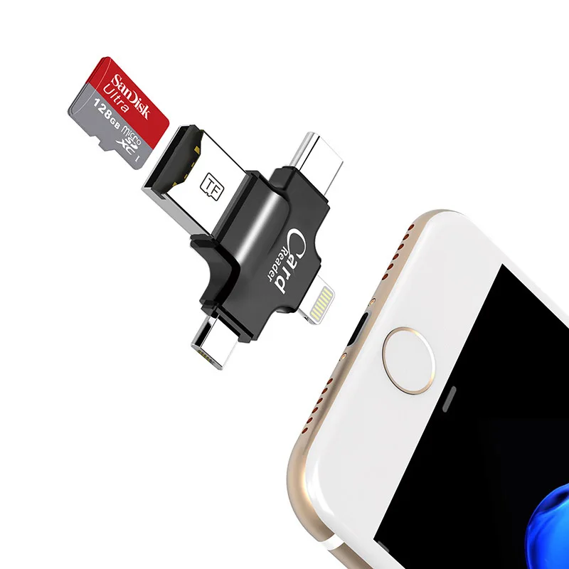 4 в 1 двойной флеш накопитель sandisk 32 Гб 64 флэш OTG USB для iPhone 5/5S/5c/6/6 Plus/7/ipad мобильное