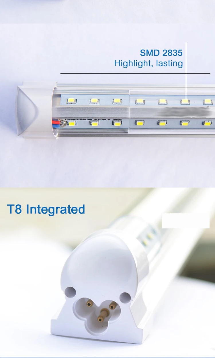 Светодиодные трубки 45 Вт 6 футов T8 v кулеры разных форм лампы SMD2835 интегрированные