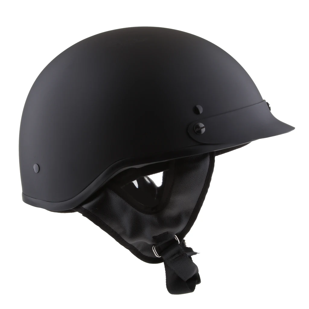 Matte Black XL Мотоцикл DOT Cruiser туристический мотоцикл Bobber велосипед с открытым лицом Половина шлем спортивная защита головы Половина шлем СОЛНЦЕЗАЩИТНЫЙ - Цвет: Matte Black XL