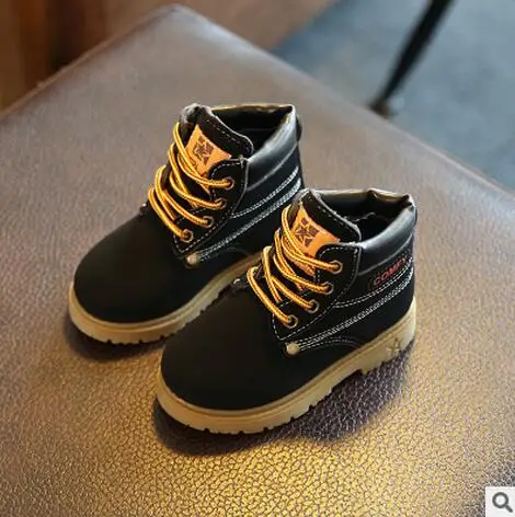 Осень-зима 2017 Лидер продаж Детские повседневные хлопковые ботинки детские