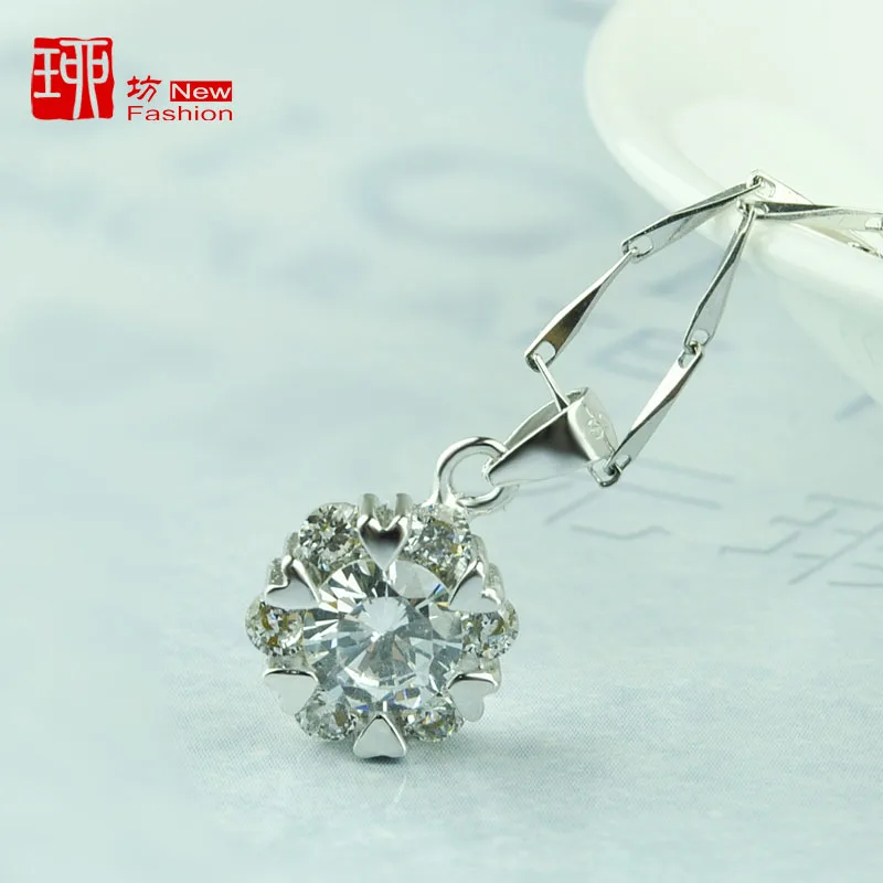 S925 jewelry silver necklace female short snowflake pendant chain Korea clavicle accessories | Украшения и аксессуары