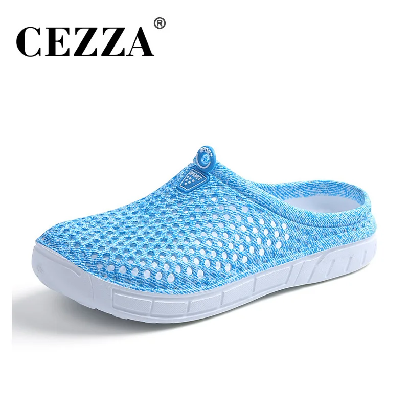 Женские домашние тапочки CEZZA желеобразные пляжные шлепанцы вьетнамки на плоской