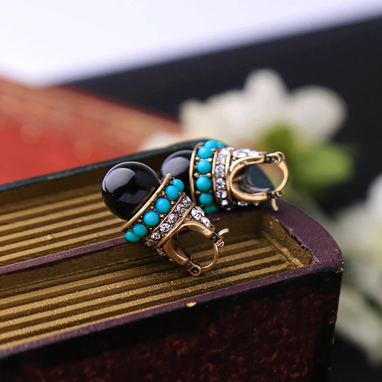 Fashion fashion accessories vintage royal wind diamond beads pendant women's earrings | Украшения и аксессуары