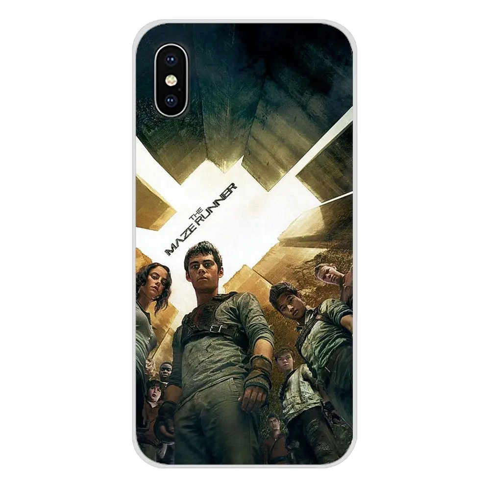 Прозрачный чехол из ТПУ с принтом Лабиринт бегун для Apple iPhone X XR XS MAX 4 4S 5 5S 5C SE 6 6S 7 8