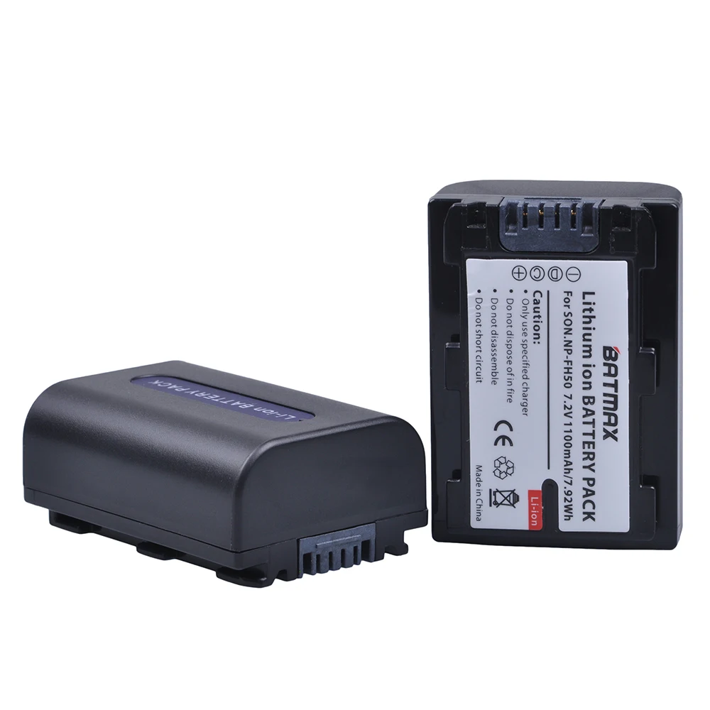 2 шт. 1100 мАч NP FH50 NPFH50 батарея для Sony FH70 FH100 A230 A330 A290 A380 A390 HDR TG1E TG3 TG5 TG7 DSC HX1 HX200|Цифровые