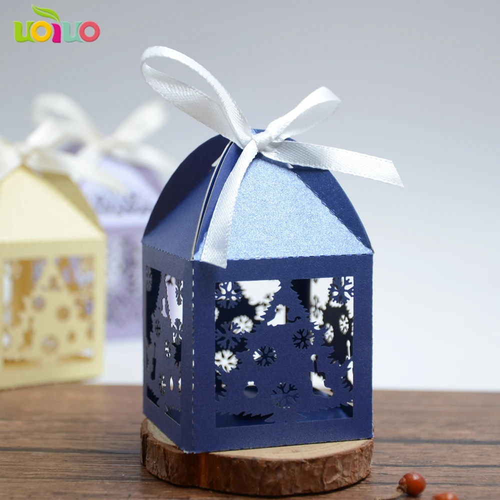 Es And Bags Laser Cut Gift Tree Candy Boxes For Chirstmas Decoration Birthday Party