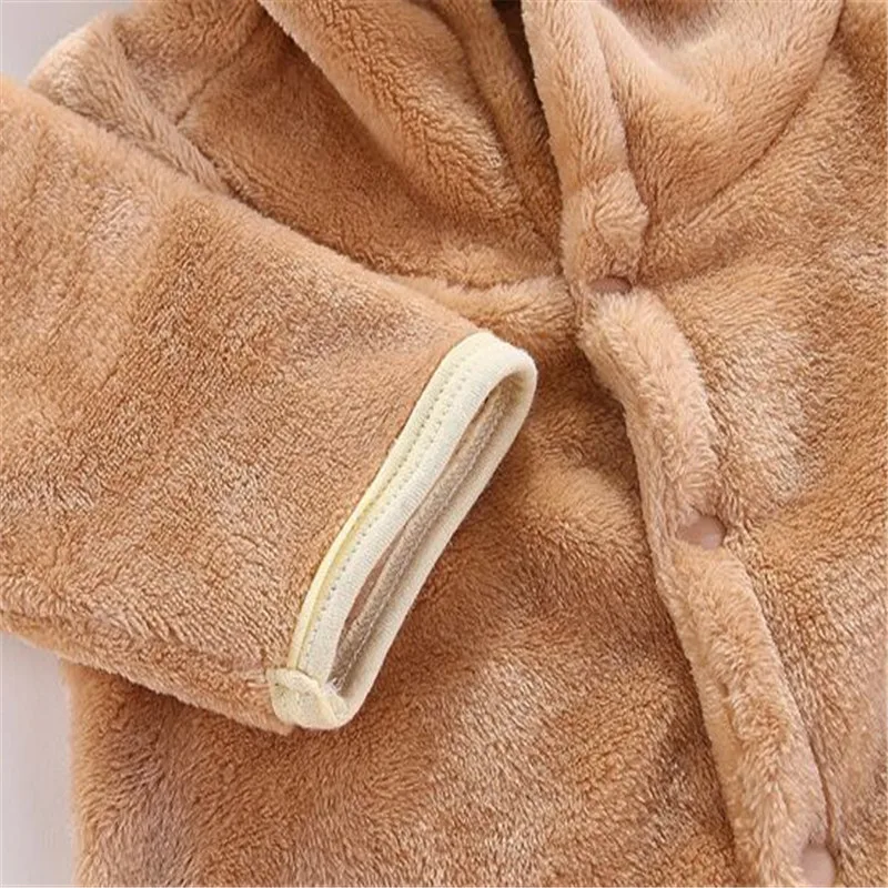 Одежда для новорожденных девочек и мальчиков комбинезоны фланелевый Детский