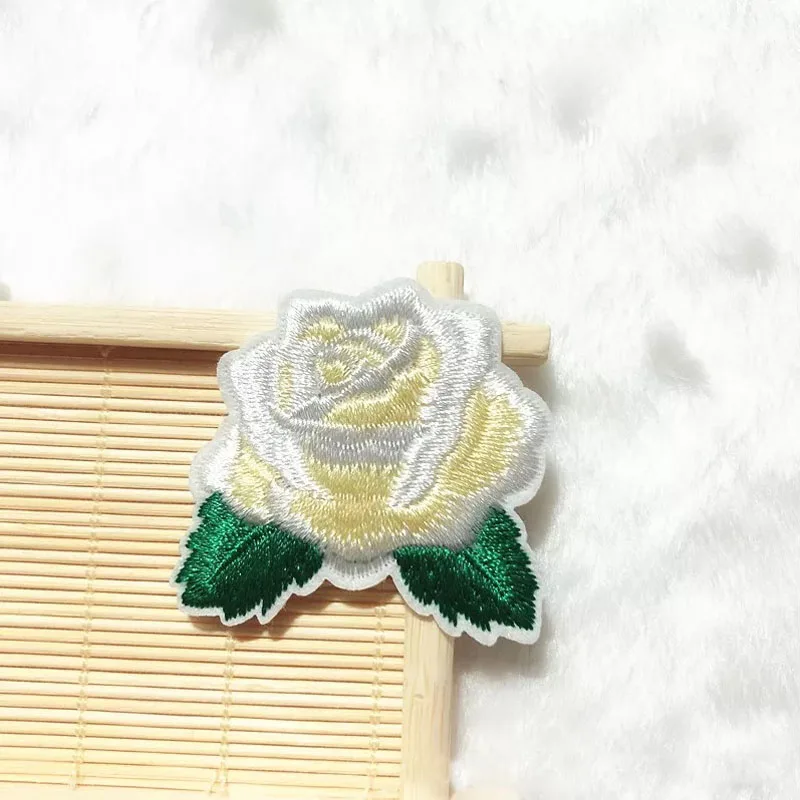 Романтическая роза с вышитыми цветами вышитые наклейки декоративная заплатка