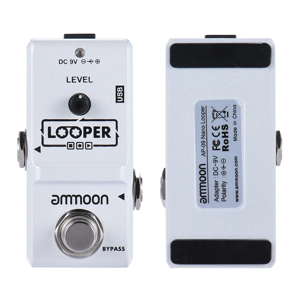 Ammoon AP-09 Nano Loop педаль эффектов для электрогитары Looper True Bypass неограниченное