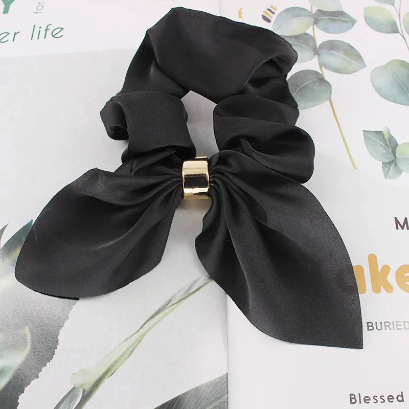 Женские эластичные резинки для волос однотонные повседневные с цветочным узором