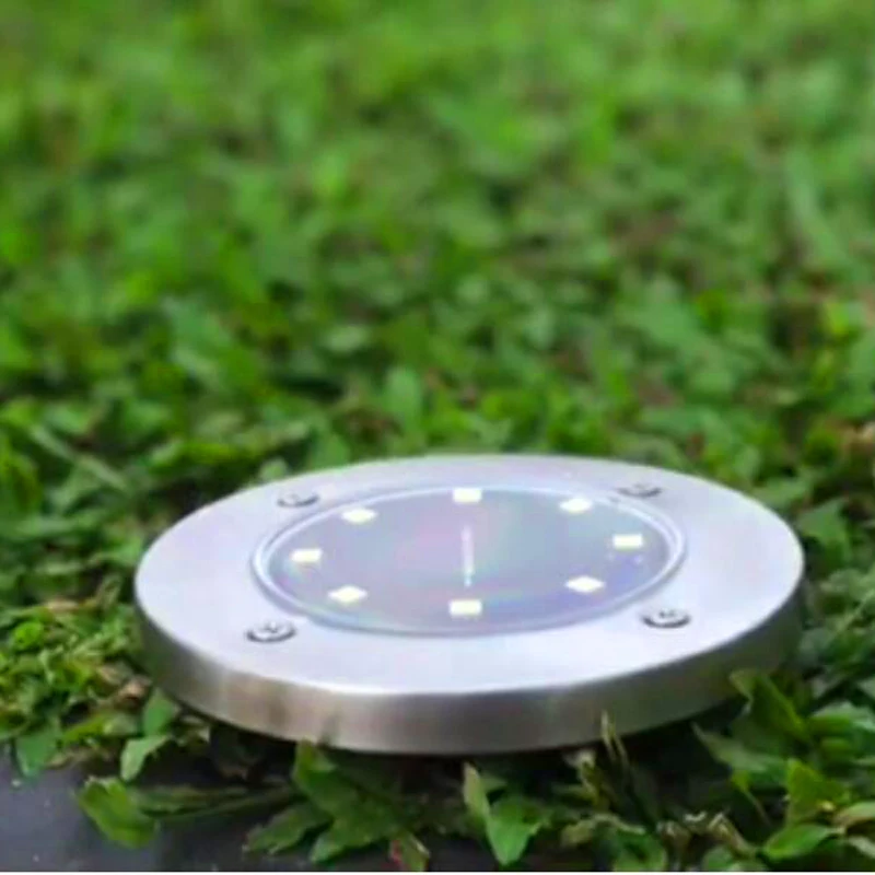 

4 Piece Outdoor LED Garden Lawn Lamp 8 Leds Solar Powered Waterproof Pathway Deck Yard Driveway Lawn Park Landscape Solar Light