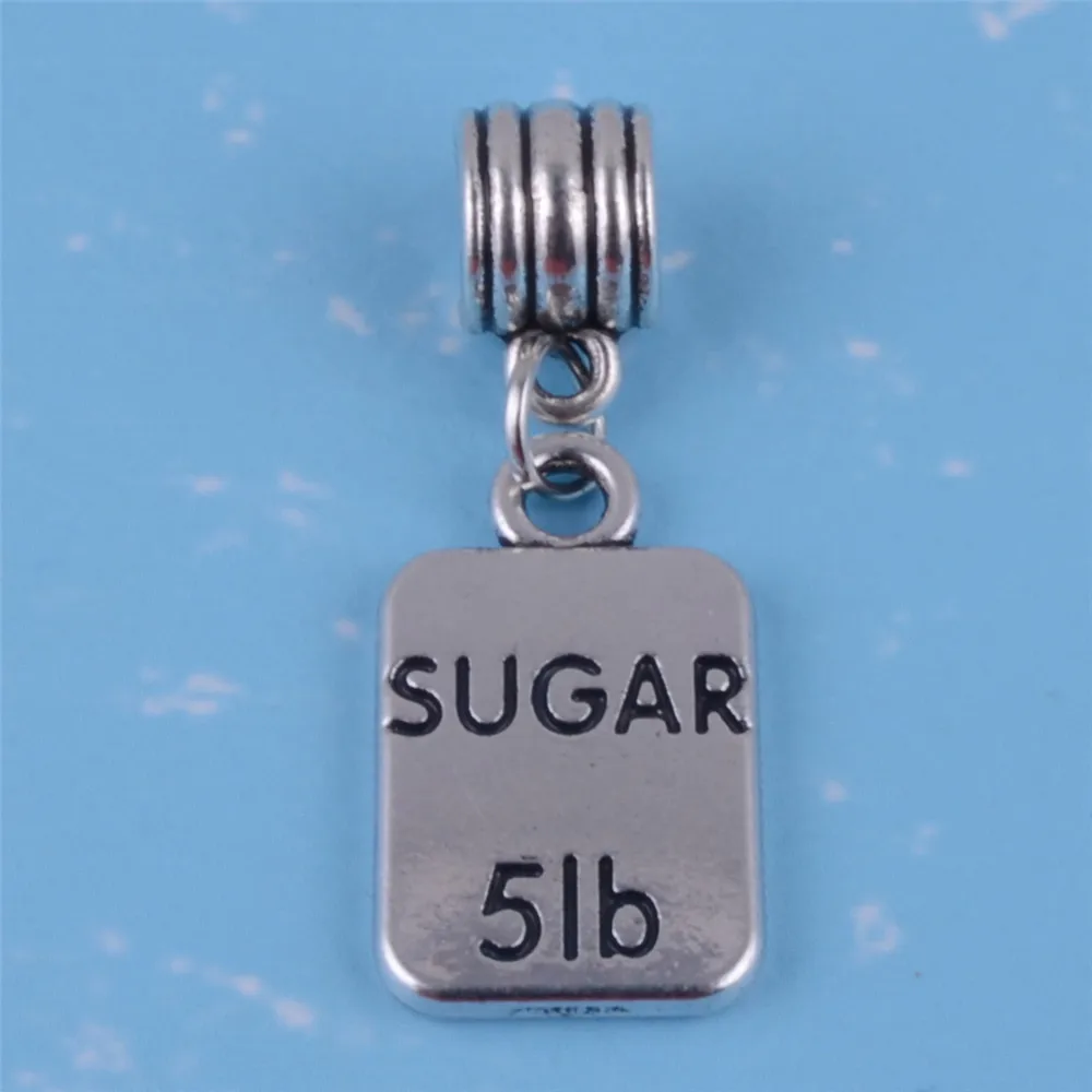 suger bag 5lb My shape I Love To Cook мерная ложка булавка для кексов и Скалка плавающие бусины кухонные Подвески подходят браслеты "сделай сам" 10 шт - Цвет: suger bag 5lb