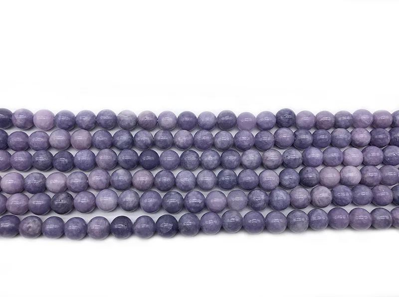Natural Lavender Stone Beads Amethysts Purple Crystal Round Loose Beads for Jewelry Making Diy Bracelet Size 4/6/8/10/12mm 15.5"