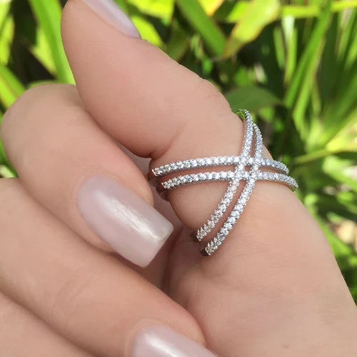 Женское кольцо из серебра 2017 пробы с фианитом|wedding rings for women|wedding ringsrings women |
