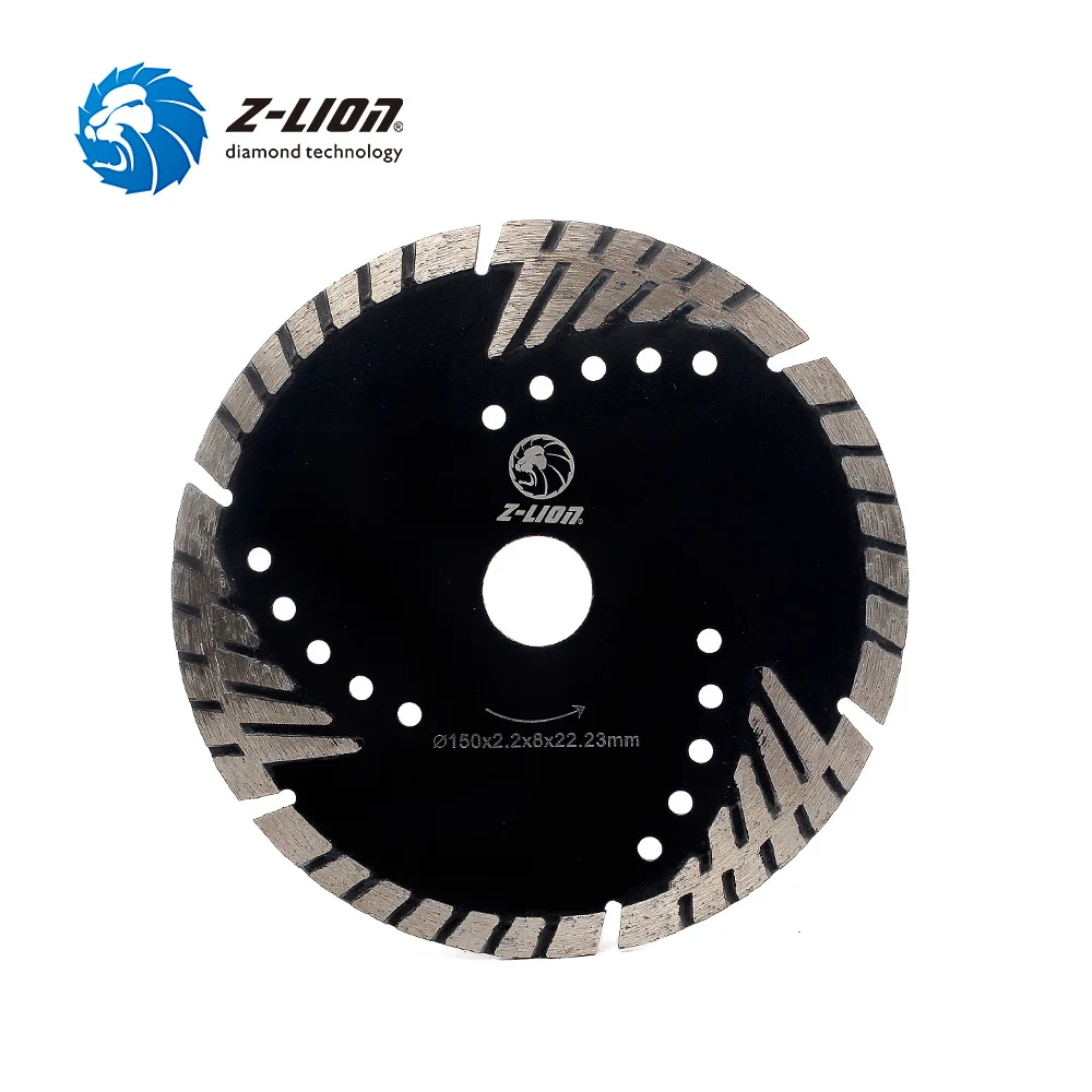 Бриллиантовая пила Z-LION 6 &quot150 мм с защитой зубцов для камня гранита мрамора