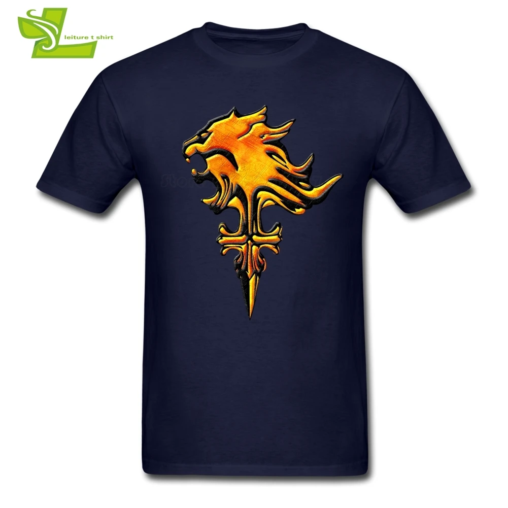 Final Fantasy Logo T Shirt Men's Summer 100% Cotton Cheap Tees Male Newest Big Clothing Popular Guys Tee | Мужская одежда