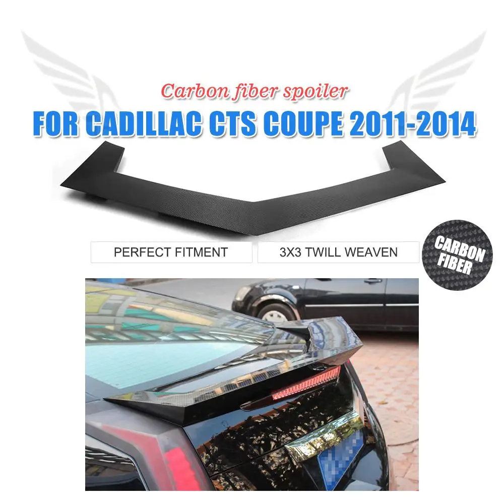 Задний багажник из углеродного волокна спойлер крыльев для Cadillac CTS купе 2 двери 2011