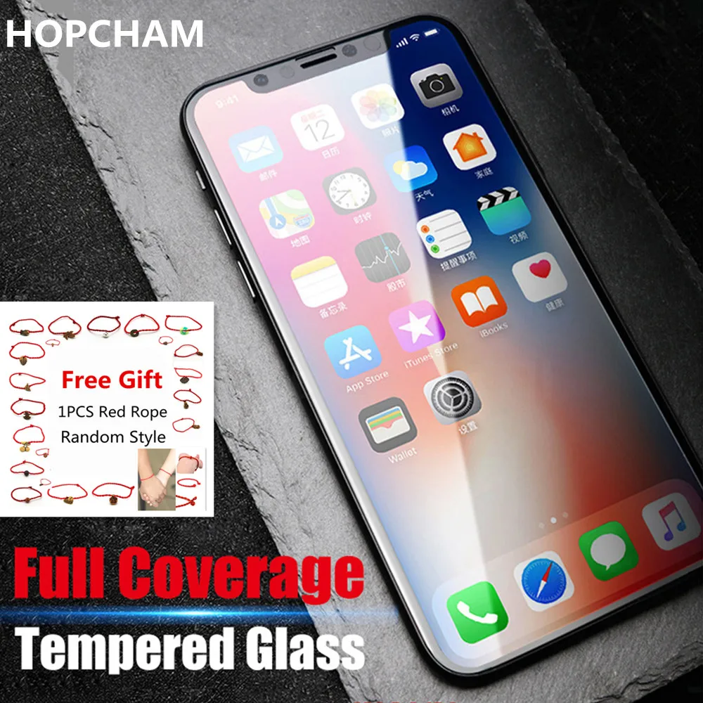 3D 9H изогнутый край Полное покрытие закаленное стекло для iPhone 7 6 S 8 Plus Защита