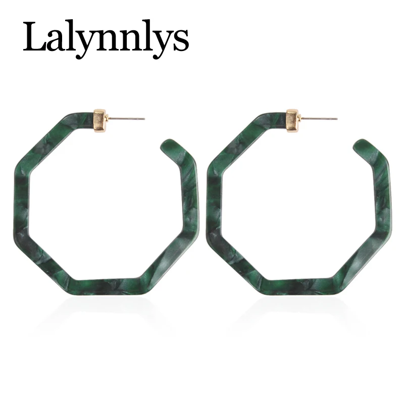 Lalynnlys винтажные леопардовые большие круглые серьги кольца из смолы