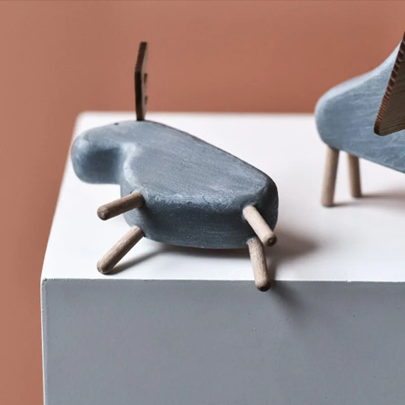 Креативные настольные украшения в скандинавском стиле из смолы с животными для