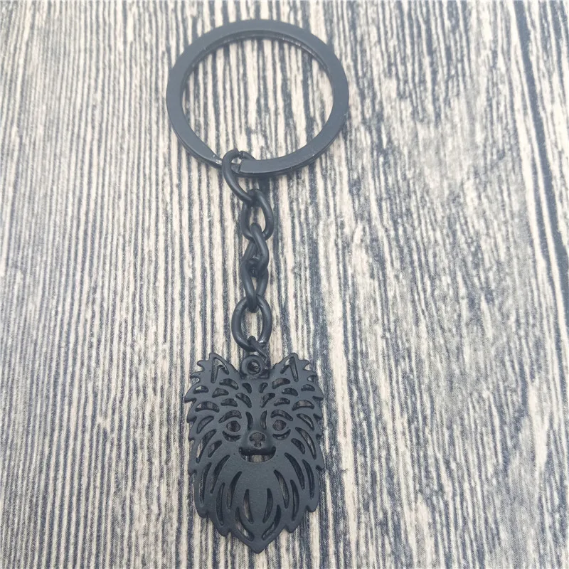 Брелок для ключей чихуахуа Модная бижутерия с длинной шерстью домашних питомцев