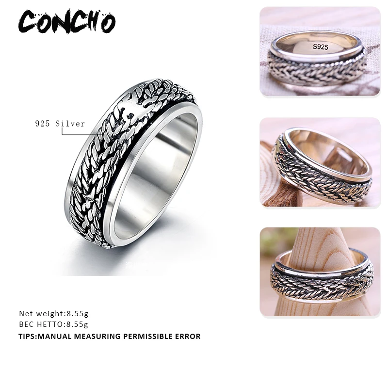 Concho Jewelry 925 Sterling Silver Geometry Opening Rings For Women Wedding Special Offers Gifts 2018 | Украшения и аксессуары