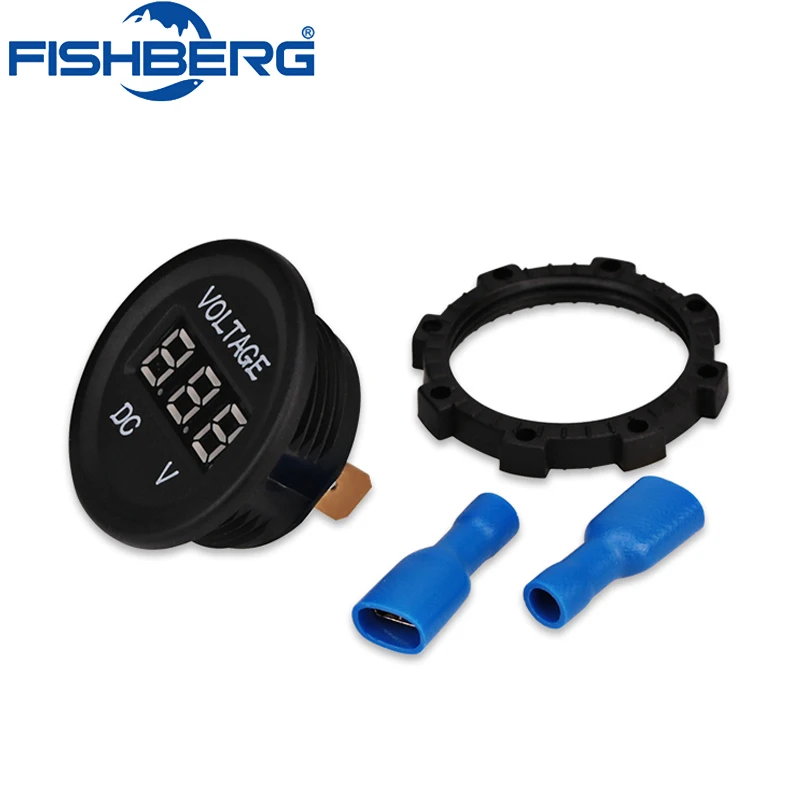 

DC12V-24V Car Motorcycle LED Digital Panel Round Voltmeter Meter Monitor LED Digital Display With Reverse Connection Protection