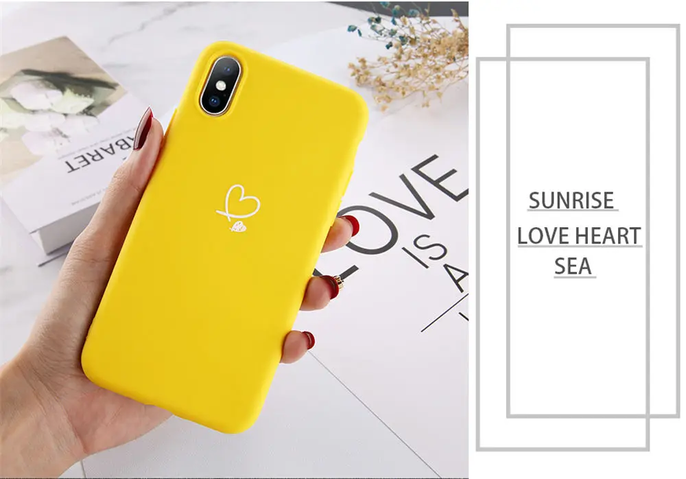 Lovebay разноцветное сердце «любовь» чехол для iPhone 6 6S 7 8 Plus 11 Pro X XR XS Max 5 5S SE карамельный цвет чехол для телефона мягкий ТПУ задняя крышка